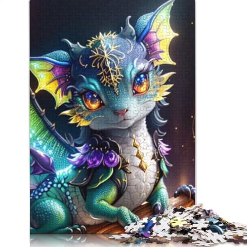 Niedliche Drachen Puzzle für Erwachsene, 1000 Teile Puzzle für Jugendliche ab 12 Jahren, Geschenke für Heiligabend, 1000 Teile (38x26cm) von POLIUAWS