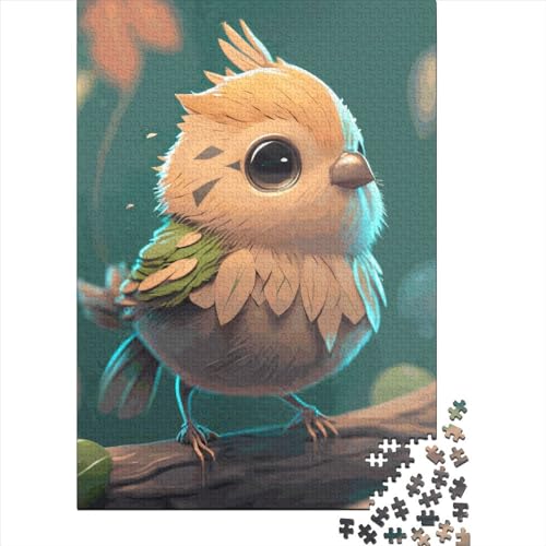 Niedlicher Vogel Puzzle 1000 Teile Holzpuzzle für Erwachsene Lernspiel Herausforderung Spielzeug 1000 Teile (75x50cm) von POLIUAWS