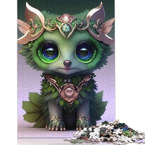 Niedliches Drachen Puzzle für Erwachsene, 1000 Teile Puzzle für Teenager, Lernspiel, Herausforderung, Spielzeug, Weihnachtsgeschenke, 1000 Teile (75x50cm) von POLIUAWS