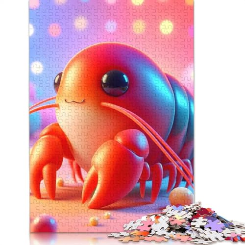 Niedliches Hummerpuzzle für Erwachsene, 1000 Teile, für Jugendliche ab 12 Jahren, Weihnachtsgeschenk, 1000 Teile (38 x 26 cm) von POLIUAWS
