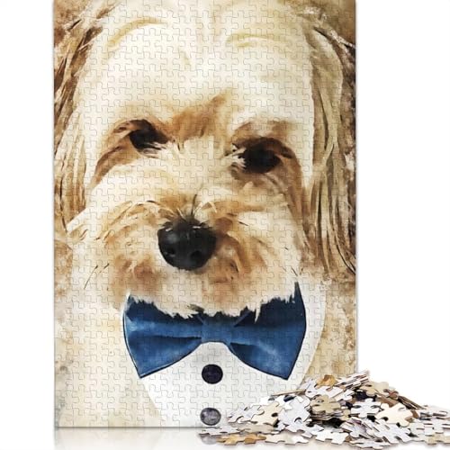 Niedliches Hunde-Puzzle, 1000 Teile, für Erwachsene, Papierpuzzles, Gehirntraining, Herausforderung, Spiel, Unterhaltung, Geschenke, Teenager, Familienaktivität, 1000 Teile (75 x 50 cm) von POLIUAWS