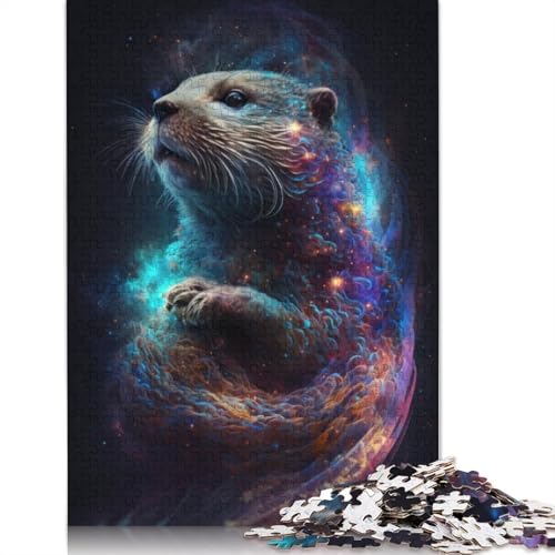 Otter Animal Wild 1000-teiliges Puzzle für Erwachsene, Spielzeug, Denkspiel, Lernspiel für Erwachsene, Stressabbau, Heimdekoration, 1000 Teile (75 x 50 cm) von POLIUAWS