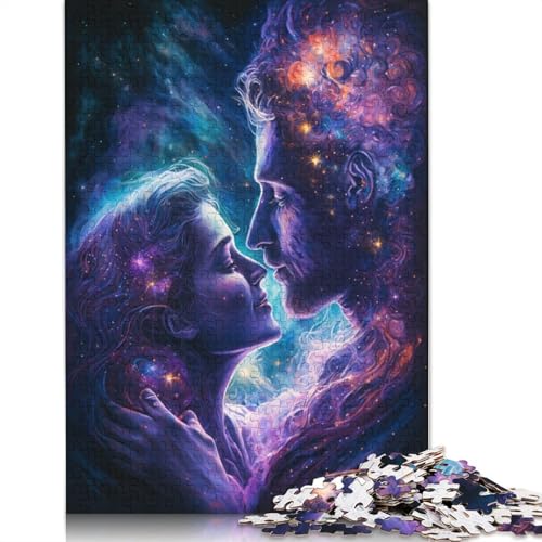 Paar in der Galaxie, 1000-teiliges Puzzle, ab 18 Jahren, Lernspiele, Puzzles für Erwachsene für Frauen, für Kinder ab 12 Jahren, 1000 Teile (75 x 50 cm) von POLIUAWS