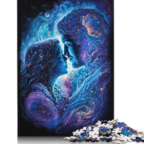 Paar in der Galaxie, Puzzle für Erwachsene, Lernspiel, Puzzle, Kinder ab 12 Jahren, 1000 Teile (75 x 50 cm) von POLIUAWS