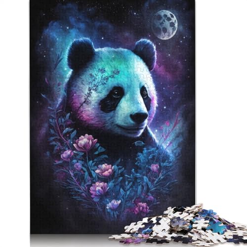 Panda- und Blumen-Puzzles für Erwachsene, Spielzeug, Lernspiel, schwierige Puzzles für Kinder ab 12 Jahren, 1000 Teile (75 x 50 cm) von POLIUAWS