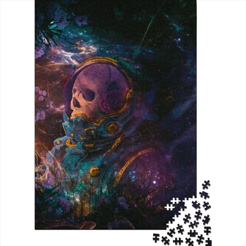 Papierpuzzle, 1000 Teile, Astronaut, 2,5 cm, für Erwachsene, pädagogisches Spiel, Herausforderungsspielzeug, 1000 Teile (38 x 26 cm) von POLIUAWS