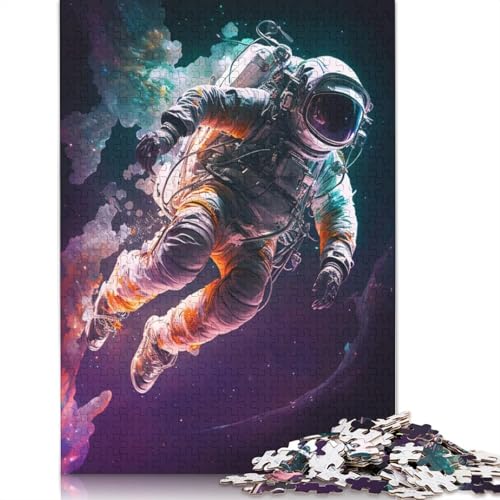 Papierpuzzle, 1000 Teile, galaktische Astronauten, Puzzles für Erwachsene, Lernspiel, Spielzeug, Geschenke für Heiligabend, 1000 Teile (38 x 26 cm) von POLIUAWS
