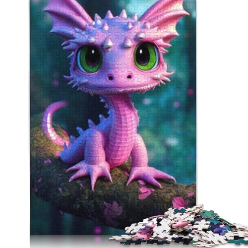 Papierpuzzle, 1000 Teile, niedliche Drachen für Erwachsene, Weihnachtsgeschenke, Lernspiel, Herausforderung, Spielzeug, 1000 Teile (38 x 26 cm) von POLIUAWS