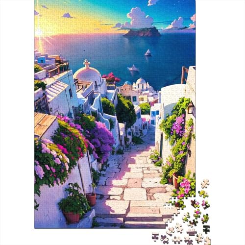 Papierpuzzle im japanischen Stil, 1000 Teile für Erwachsene, pädagogisches Spiel, Herausforderungsspielzeug, 1000 Teile (38 x 26 cm) von POLIUAWS