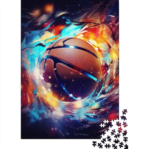 Papierpuzzle mit 1000 Teilen Basketball für Erwachsene (38 x 26 cm) von POLIUAWS