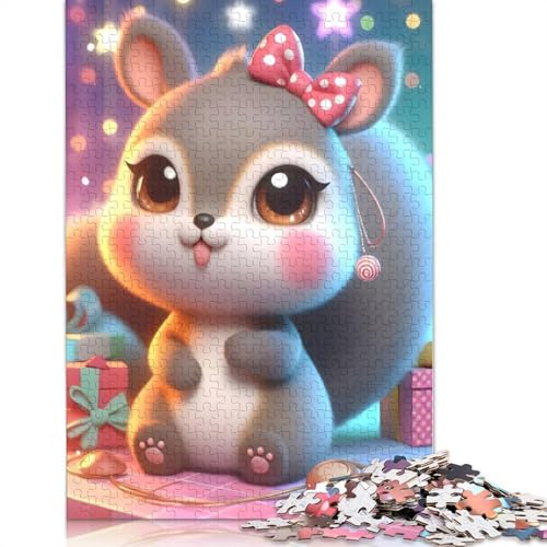 Papierpuzzle mit niedlichen Eichhörnchen, 1000 Teile, Puzzle für Erwachsene, Lernspiel, Spielzeug, Geschenke für Heiligabend, 1000 Teile (38 x 26 cm) von POLIUAWS