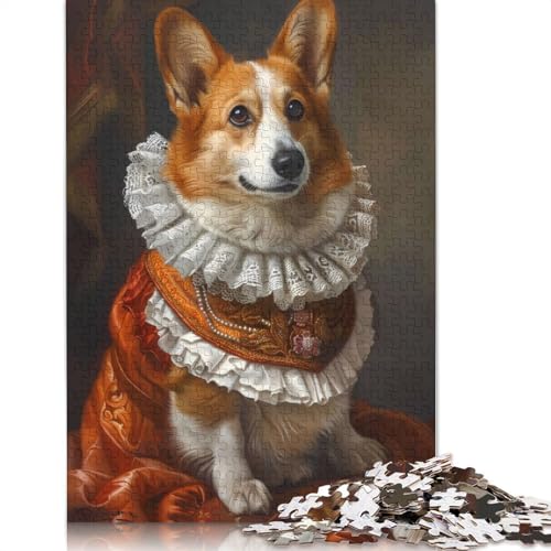 Pembroke Welsh Corgis Hund 1000-teiliges Puzzle für Erwachsene und ab 18 Jahren – Familienaktivitäts-Puzzle, Lernspiele, schwierig und herausfordernd, 1000 Teile (75 x 50 cm) von POLIUAWS