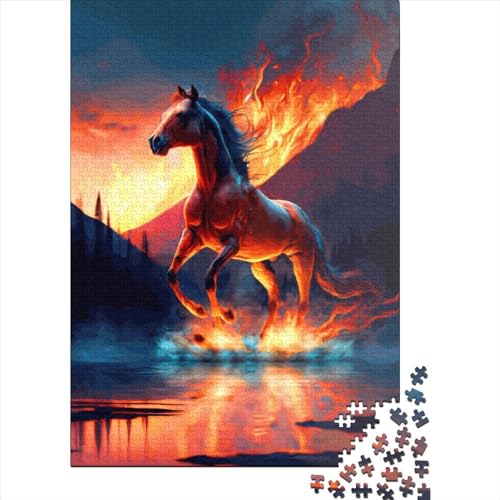 Pferdepuzzle, 1000 Teile, für Erwachsene und Jugendliche, Holzpuzzle für Erwachsene und Jugendliche ab 12 Jahren, 1000 Teile (75 x 50 cm) von POLIUAWS