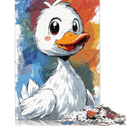Playful Duckling Puzzle 1000-teilige Schwer Puzzle Spielzeug Lernspiel Impossible Herausforderung Spielzeug Für Erwachsene Und Kinder Ab 12 Jahren 1000pcs (38x26cm) von POLIUAWS