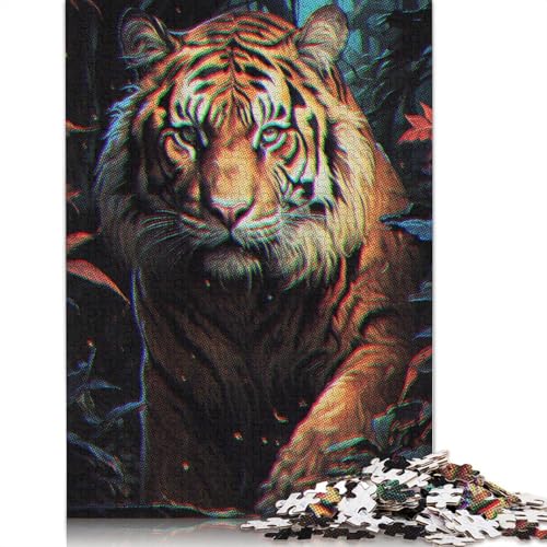 Portrait King The Jungle Puzzles 1000 Teile Schwer Puzzle Spielzeug Lernspiel Impossible Herausforderungsspielzeug Für Erwachsene Kinder 1000pcs (75x50cm) von POLIUAWS