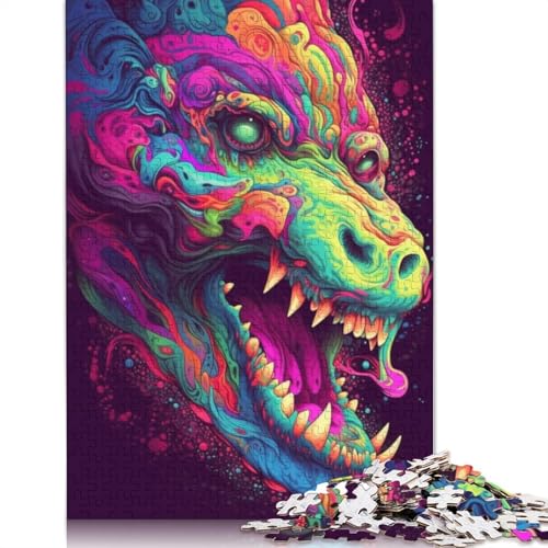 Psychedelic Panther Puzzle, Familienspaß, rechteckiges Papierpuzzle für Kinder und Erwachsene ab 12 Jahren, Geburtstagsgeschenk, 1000 Teile (75 x 50 cm) von POLIUAWS