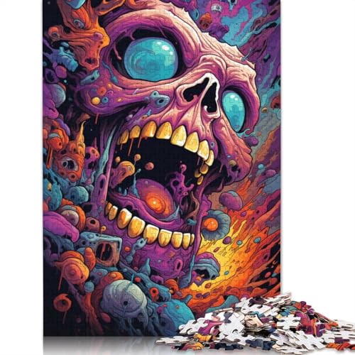 Psychedelisches böses Monster-Puzzle-Spielzeug, Lernspiel, Premium-Puzzle aus Karton für Erwachsene und Kinder, 1000 Teile (75 x 50 cm) von POLIUAWS