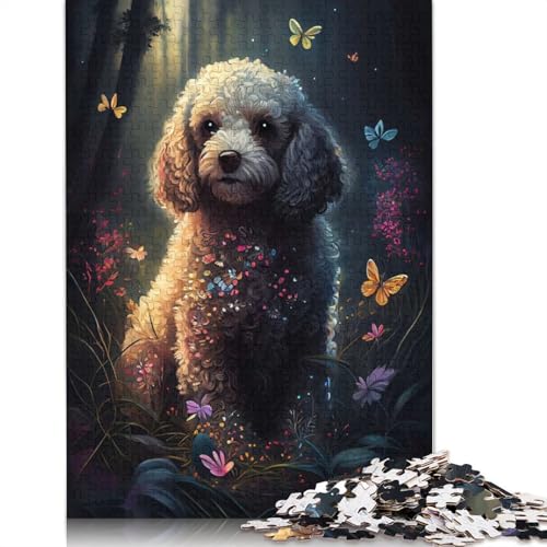 Pudel-Schmetterling-Puzzle, 1000 Teile, für Erwachsene und Jugendliche ab 12 Jahren, 1000 Teile (75 x 50 cm) von POLIUAWS