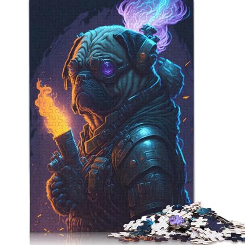 Pugs Fiery Rebellion Puzzle 1000 Teile Schwer Puzzle Spielzeug Lernspiel Impossible Herausforderung Spielzeug Für Erwachsene Und Kinder Ab 12 Jahren 1000pcs (38x26cm) von POLIUAWS