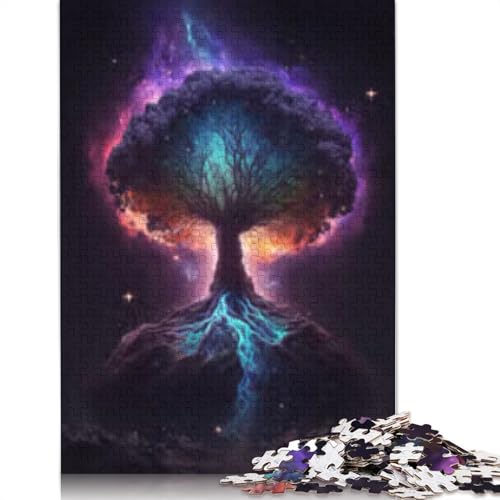 Puzzle, 1000 Teile, Baum des Universums, für Erwachsene, Halloween, Heimdekoration, 1000 Teile (75 x 50 cm) von POLIUAWS