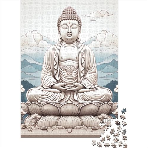 Puzzle, 1000 Teile, Buddha-Statue, für Erwachsene und Jugendliche, aus Holz, 75 x 50 cm Puzzle, 1000 Teile, Buddha-Statue, für Erwachsene und Jugendliche, aus Holz, 75 x 50 cm von POLIUAWS