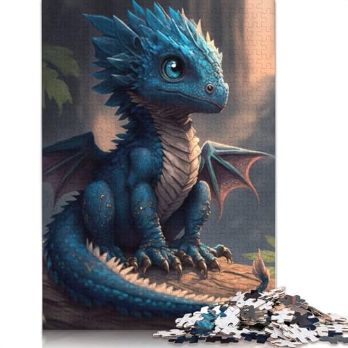 Puzzle, 1000 Teile, Drachen für Babys, für Erwachsene und Jugendliche, ab 12 Jahren, Weihnachtsgeschenke, 1000 Teile (38 x 26 cm) von POLIUAWS