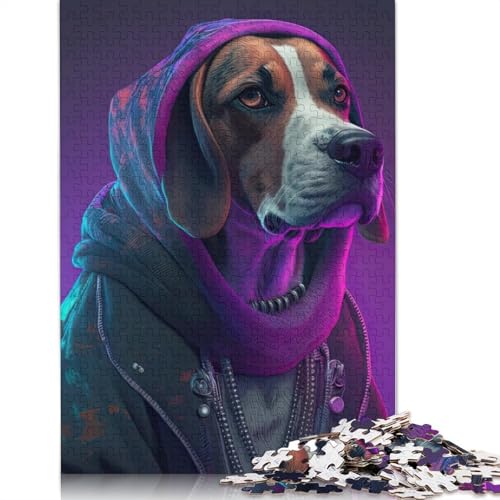 Puzzle, 1000 Teile, Hip-Hop-Stil, Beagle, für Erwachsene, ideal für Jugendliche, Lernspiel, 38 x 26 cm Puzzle, 1000 Teile, Hip-Hop-Stil, Beagle, für Erwachsene, ideal für Jugendliche, Lernspiel, 38 x 26 cm von POLIUAWS