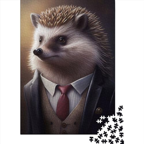 Puzzle, 1000 Teile, Igel-Kostüm, für Erwachsene und Jugendliche, Weihnachtsgeschenk, 1000 Teile (75 x 50 cm) von POLIUAWS
