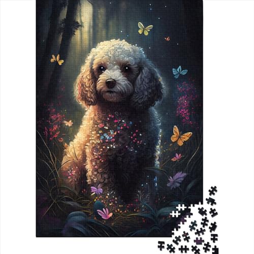 Puzzle, 1000 Teile, Schmetterling, Pudel, für Erwachsene und Jugendliche, pädagogisches Spielzeug aus Holz, 1000 Teile (75 x 50 cm) von POLIUAWS