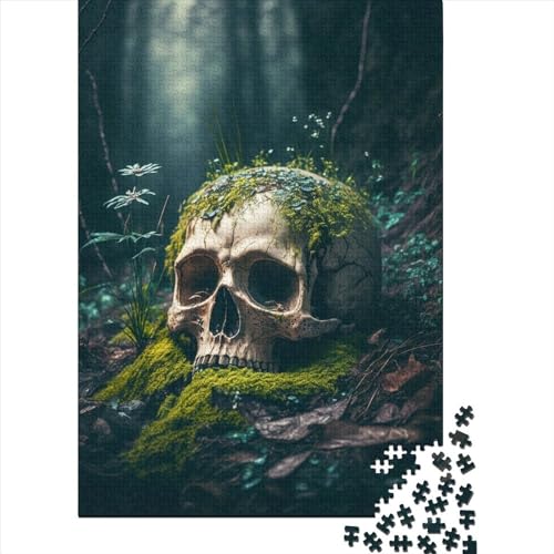 Puzzle, 1000 Teile, Totenkopf im Wald, für Erwachsene, Lernspielzeug, 1000 Teile (75 x 50 cm) von POLIUAWS