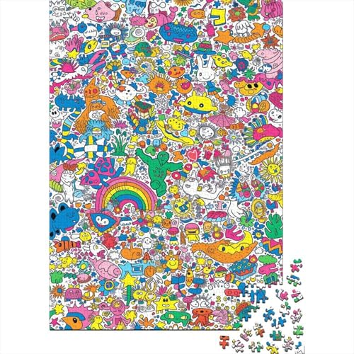 Puzzle, 1000 Teile, buntes Fantasy-Design, für Jugendliche, Lernspiel, Herausforderungsspielzeug, 75 x 50 cm von POLIUAWS