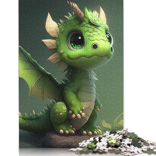 Puzzle, 1000 Teile, niedliche Drachen für Babys, für Erwachsene, Lernspielzeug, 1000 Teile (38 x 26 cm) von POLIUAWS