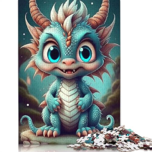 Puzzle, 1000 Teile, niedliche Drachen für Babys, für Erwachsene, einzigartige Dekoration für Zuhause und Geschenke, 1000 Teile (38 x 26 cm) von POLIUAWS