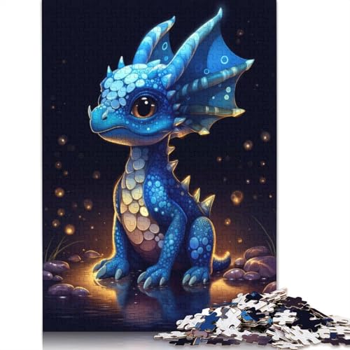 Puzzle, 1000 Teile, niedliche Drachen für Babys für Erwachsene und Jugendliche, Papierpuzzle, pädagogisches Spiel, Herausforderungsspielzeug, Geburtstagsgeschenk, 1000 Teile (38 x 26 cm) von POLIUAWS