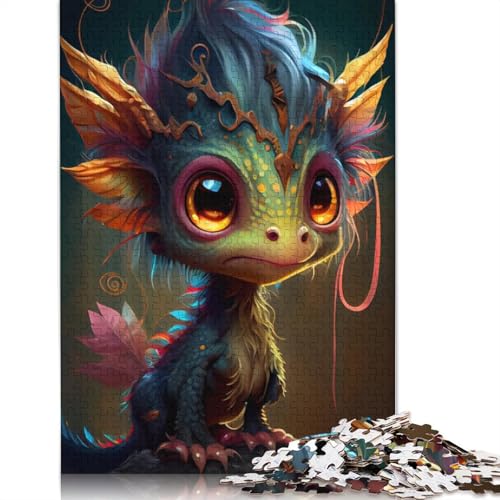 Puzzle, 1000 Teile, niedliche Drachen für Erwachsene, Halloween-Geschenk, Lernspiel, Herausforderung, Spielzeug, 1000 Teile (38 x 26 cm) von POLIUAWS
