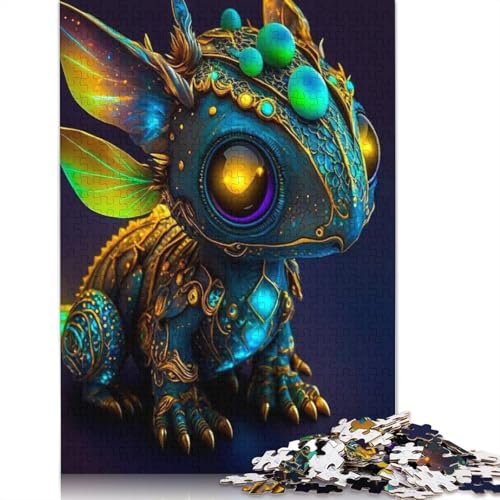 Puzzle, 1000 Teile, niedliche Drachen für Erwachsene, Halloween-Geschenk, Lernspiel, Herausforderung, Spielzeug, 1000 Teile (38 x 26 cm) von POLIUAWS