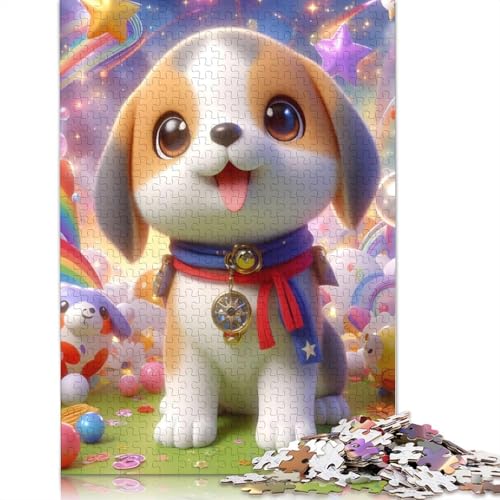 Puzzle, 1000 Teile, niedliche Welpen für Erwachsene, Holzpuzzle für Erwachsene, für Familienspaß und Spielabende, 1000 Teile (75 x 50 cm) von POLIUAWS