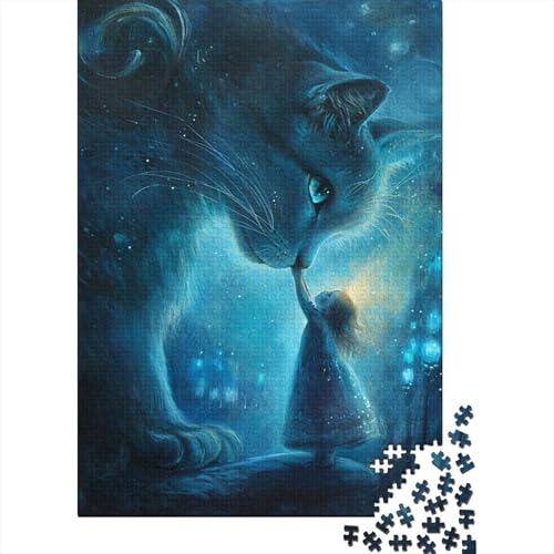Puzzle, 1000 Teile für Erwachsene, Katzenmotiv, Lernspiel, Herausforderung, Spielzeug, 1000 Teile (75 x 50 cm) von POLIUAWS