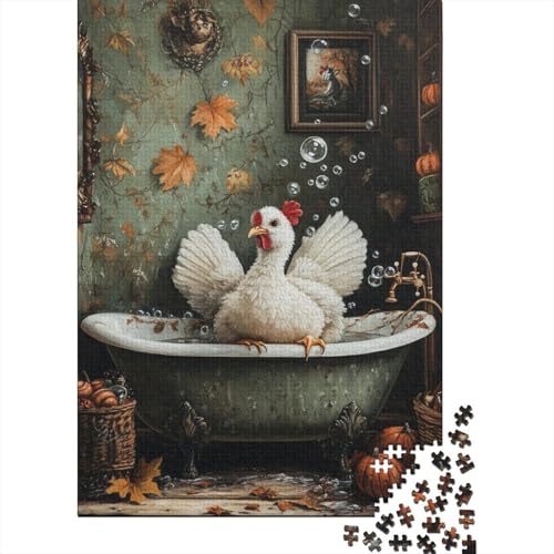 感恩节_火鸡 Puzzle, schwierige Herausforderung, 100% recycelter Karton, Puzzle für Kinder und Erwachsene ab 12 Jahren, 1000 Teile (38 x 26 cm) von POLIUAWS