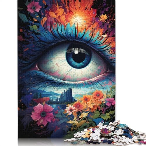 Puzzle „Color Fantasy Eyes“, 100% recycelter Karton, 100% recycelter Karton, Puzzle für Jungen oder Mädchen, 1000 Teile (75 x 50 cm) von POLIUAWS