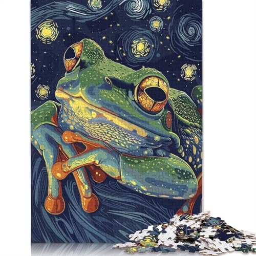 Puzzle „Frosch in der Sternennacht“, 1000 Teile, für Erwachsene und Jugendliche ab 12 Jahren, 1000 Teile (75 x 50 cm) von POLIUAWS