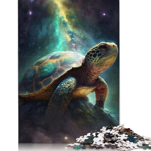 Puzzle „Schildkröte im Weltraum“, 1000 Teile, für Erwachsene, Spielzeug, Denkspiel, Lernspiel für Erwachsene, Stressabbau, Heimdekoration, 1000 Teile (75 x 50 cm) von POLIUAWS