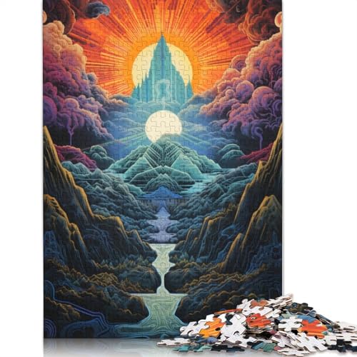 Puzzle „Verträumte, schöne Berge“, 1000 Teile für Erwachsene, kreative Spiele, Puzzlespiele für Erwachsene für Kinder, 1000 Teile (75 x 50 cm) von POLIUAWS