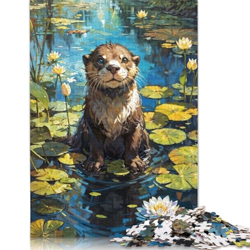 Puzzle 1000 Teile „Zufriedenheit in den Lilien“, Schwierigkeitsgrad für Erwachsene, Lernspielzeug, Spiele, Familiendekoration, 1000 Teile (75 x 50 cm) von POLIUAWS