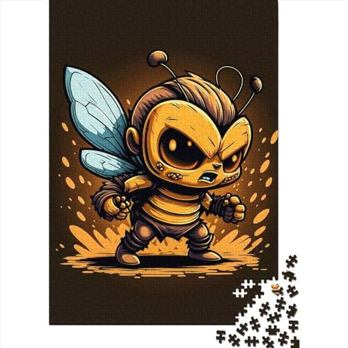Puzzle 1000 Teile "Biene Kleiner Krieger" für Erwachsene, Papierpuzzle für Erwachsene, Teenager, Männer und Frauen, Geschenk 1000 Teile (38x26cm) von POLIUAWS