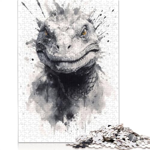 Puzzle 1000 Teile Komodowaran-Schönheitspuzzle für Jungen und Mädchen, Schwierigkeitsgrad Puzzle zum Entspannen, 1000 Teile (38 x 26 cm) von POLIUAWS