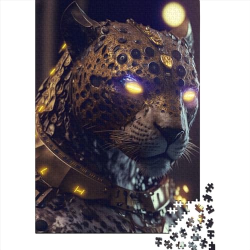 Puzzle 1000 Teile Leopard der Zukunft für Erwachsene, pädagogisches Spiel, Herausforderungsspielzeug, 1000 Teile (75 x 50 cm) von POLIUAWS
