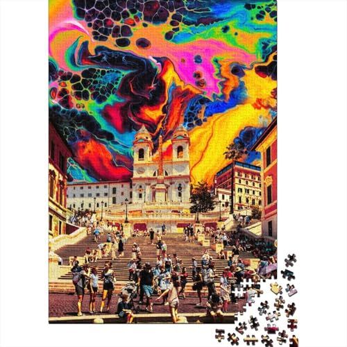 Puzzle 1000 Teile zum Öffnen für Erwachsene und Jugendliche, Holzpuzzle, nachhaltige Puzzles für Erwachsene | Spiele 1000 Teile (75x50cm) von POLIUAWS