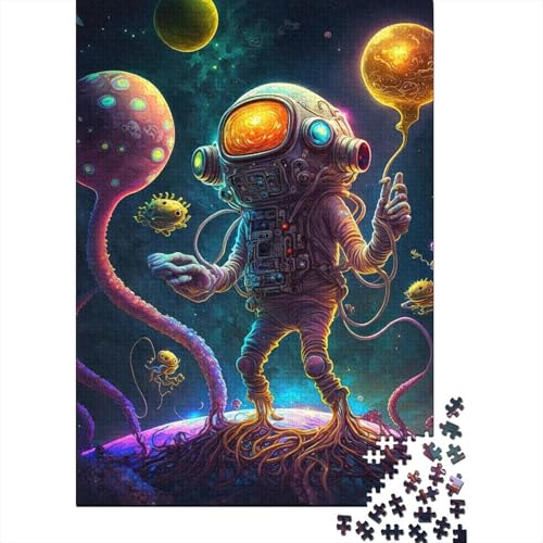 Puzzle Alien Monster 451 1000 Teile für Erwachsene, Halloween-Geschenk, Holzpuzzle für Erwachsene, Familienspaß und Spieleabend, 1000 Teile (75x50cm) von POLIUAWS