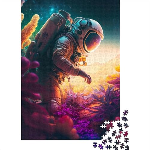 Puzzle Mission im Weltraum für Erwachsene und Jugendliche 1000 Teile Holzpuzzle für Jugendliche Geschenke Puzzlespiel 1000 Teile (75 x 50 cm) von POLIUAWS